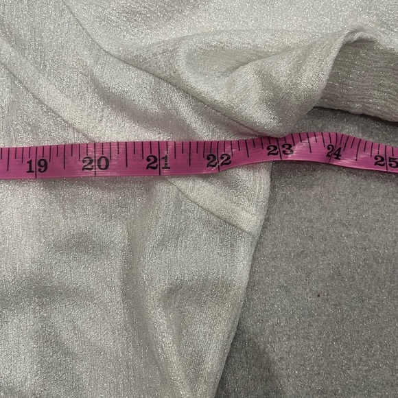 [18/20]Lane Bryant Silver Coated Mid Sleeve Blouse Elegant - Picture 5 of 9